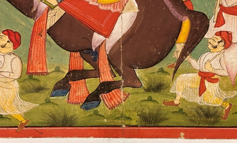 Maharaja a Cavallo con Cinque Attendenti