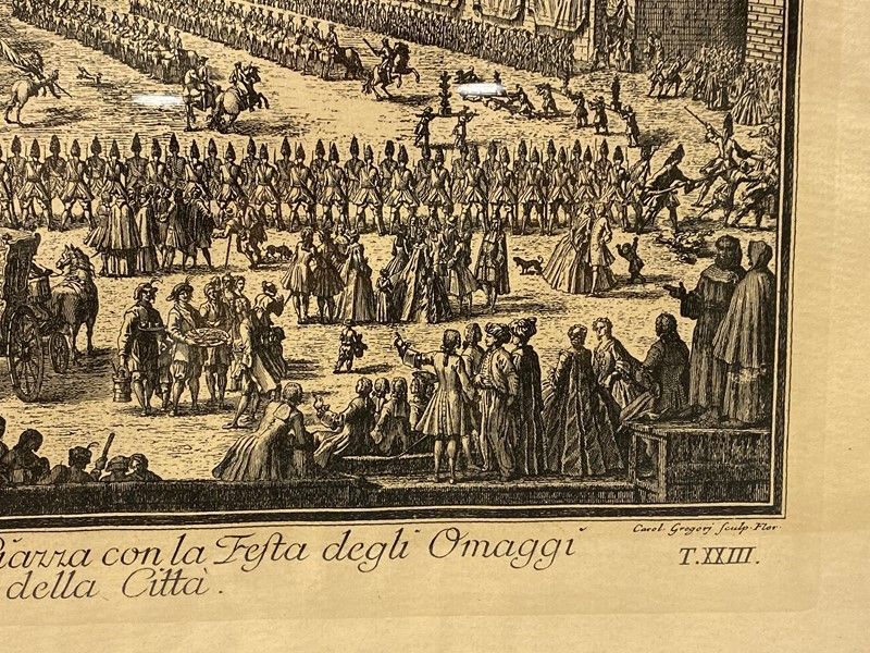Giuseppe Zocchi - Veduta del Palazzo Vecchio; Veduta della Badia Fiorentina; Veduta della Metropo...