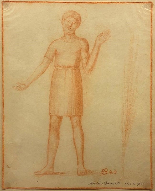 Adriano Benedetti - Coppia di Disegni (santo e Pastore)