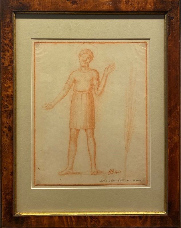 Adriano Benedetti - Coppia di Disegni (santo e Pastore)