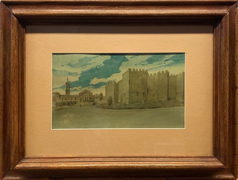 Guido Dolci - Veduta del Castello Dell'imperatore a Prato