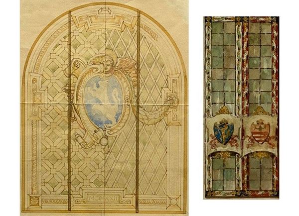 Galileo Chini - Bozzetti per le Vetrate Hotel Roma (Piazza Santa Maria Novella di Firenze)