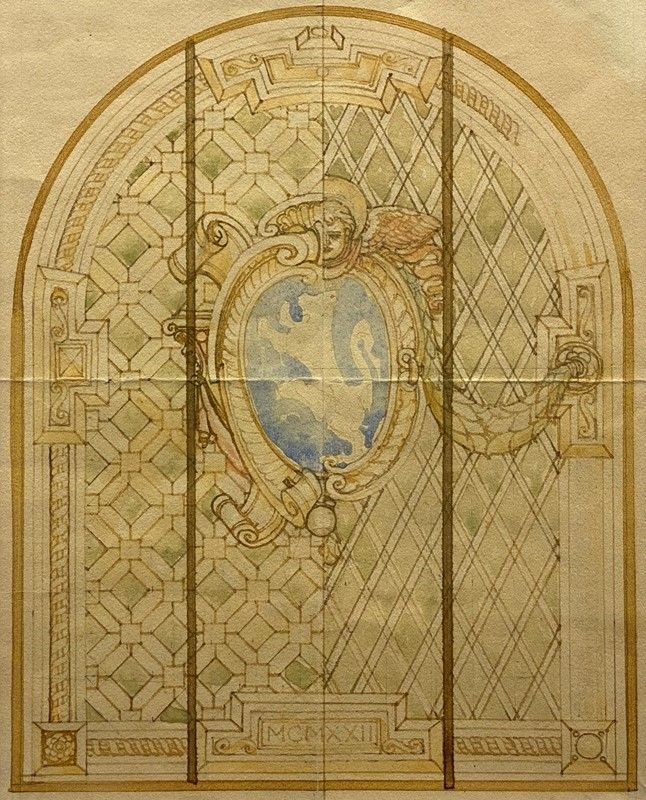 Galileo Chini - Bozzetti per le Vetrate Hotel Roma (piazza Santa Maria Novella di Firenze)