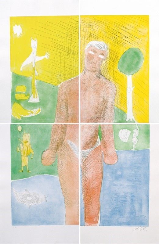 Sandro Chia : The spirit of growth   (1991)  - Acquaforte acquatinta - Asta ARTE MODERNA E CONTEMPORANEA - Galleria Pananti Casa d'Aste
