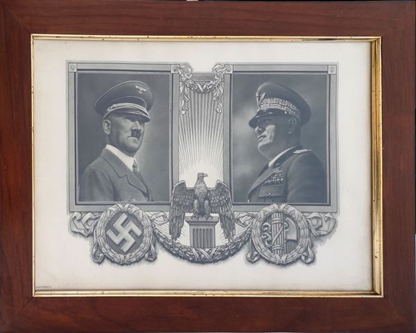 Hitler e Mussolini  - Stampa - Asta MEMORABILIA DELLA SECONDA GUERRA MONDIALE - Galleria Pananti Casa d'Aste