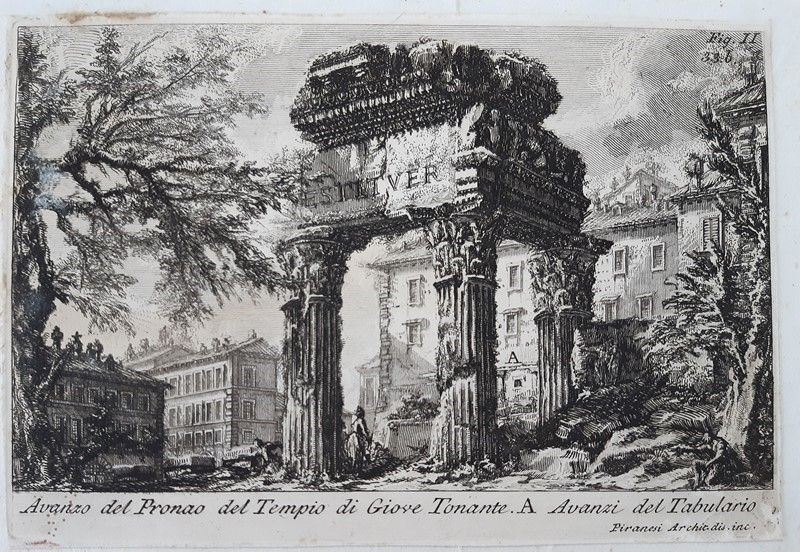 Giovanni Battista Piranesi - Avanzo del Pronao del Tempio di Giove Tonante