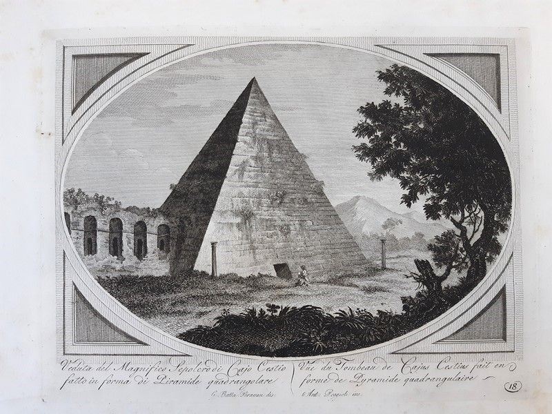 13 Acqueforti Realizzate su Opere di Piranesi Firmate in Lastra