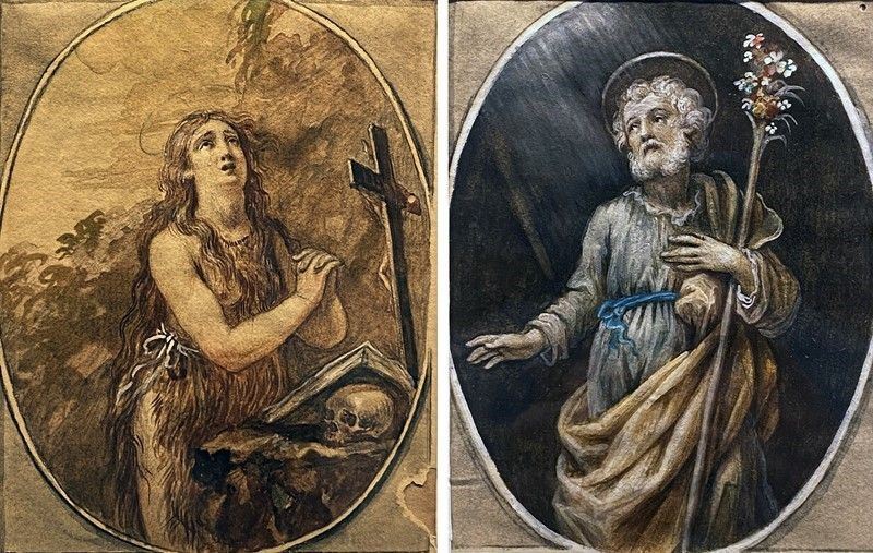 Anonimo, XIX Sec. - San Giuseppe e Maria Maddalena