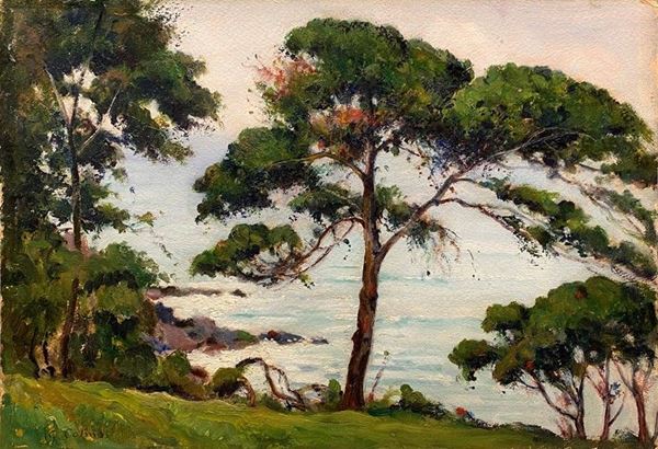 Giovanni Colmo - Paesaggio con alberi