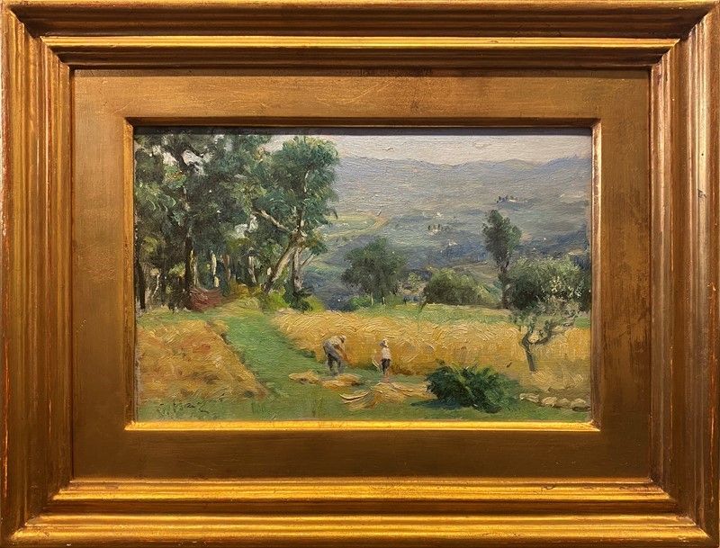 Fausto Magni - Paesaggio Campestre con Figure