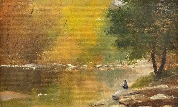Fiorello Tosoni - Pescatore sul lago