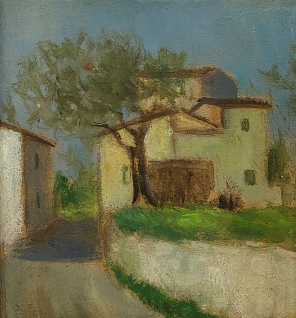 Diego Fanciullacci - Strada con casolare di campagna