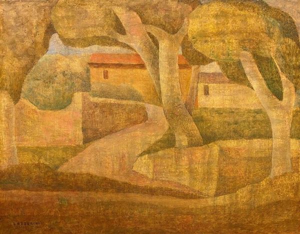 Bruno Lazzerini - Paesaggio con case