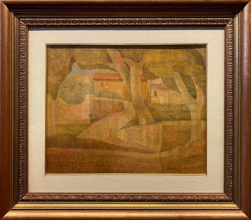 Bruno Lazzerini - Paesaggio con Case