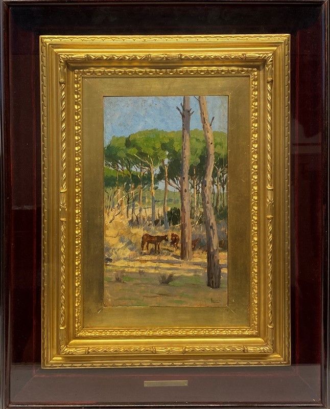 Luigi Gioli - Cavalli nella Pineta
