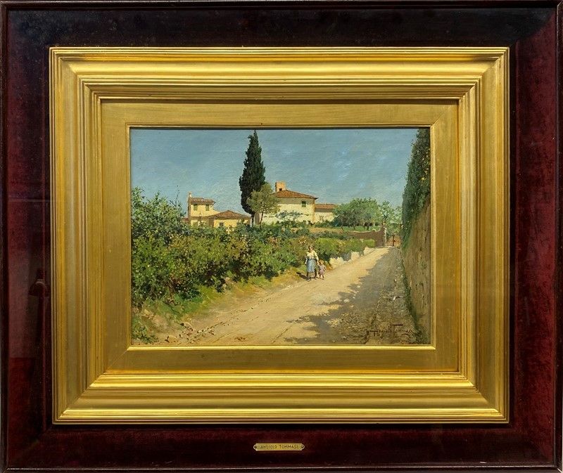 Angiolo Tommasi - Paesaggio con Figure