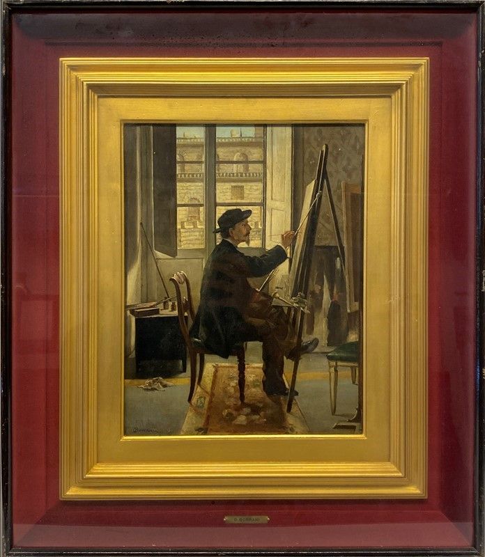 Odoardo Borrani - Pittore nello Studio (autoritratto)