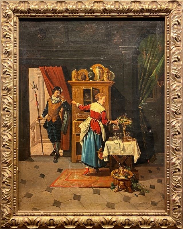 Cesare Augusto Detti - Interno con Figure