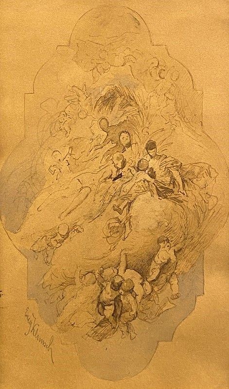 Eugen Johann Georg Klimsch - Bozzetto per Soffitto