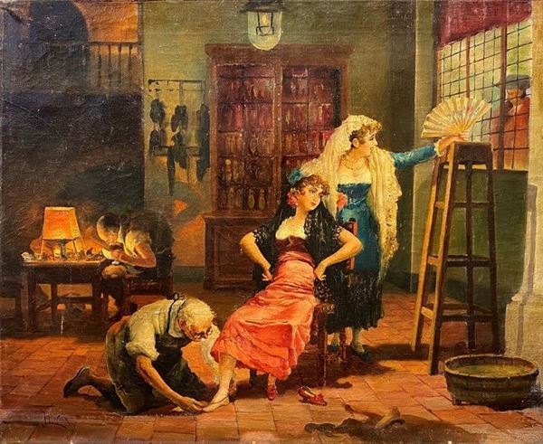 Attr. a Josep Llovera Bofill - La prova della scarpa