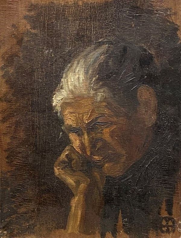 Anonimo, XX sec. - Head of an old woman