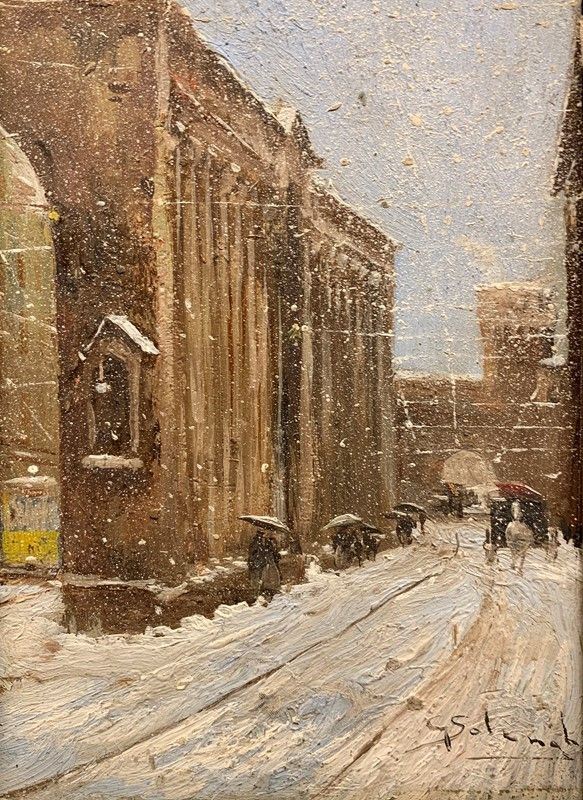 Giuseppe Solenghi - Nevicata 