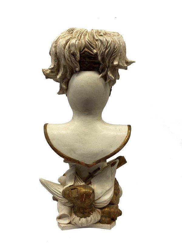 Anonimo Francese, XIX Sec. - Busto con Elmo e Stemma