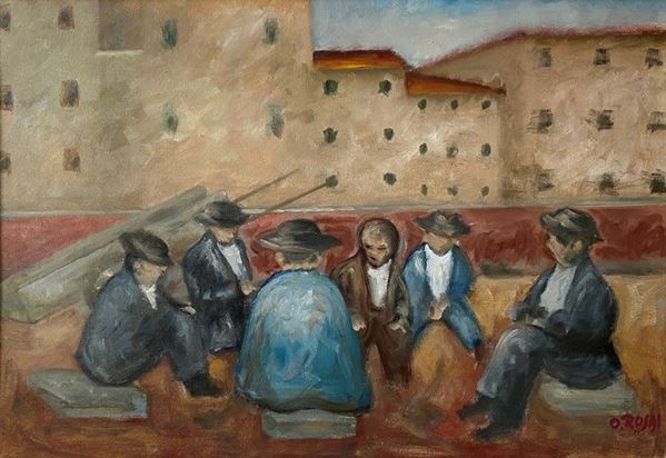 Ottone Rosai - Riposo di operai