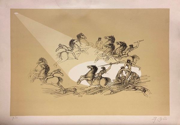 Fabrizio Clerici : Senza titolo  - Litografia - Asta Arte Moderna e Contemporanea, Grafica e Multipli - Galleria Pananti Casa d'Aste