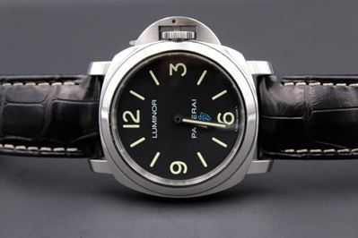 Panerai Luminor Marina Base Logo Black Dial Textile 44mm Pam 774