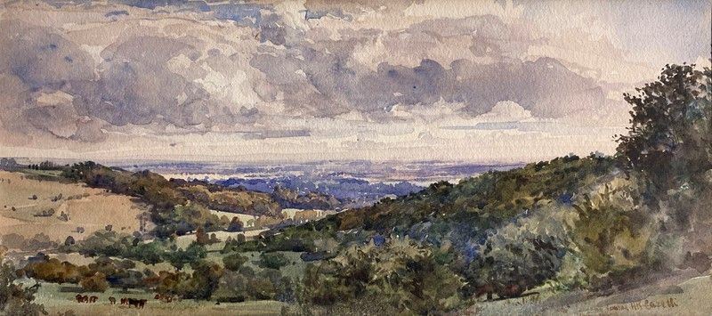 Conrad Hector Raffaele Carelli - Paesaggio Toscano