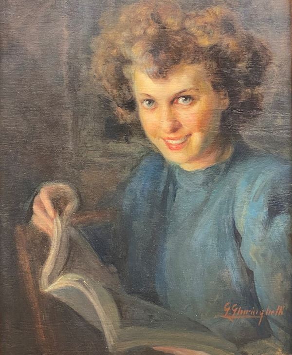 Giuseppe Ghiringhelli - Donna con libro
