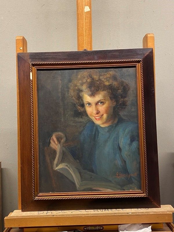 Giuseppe Ghiringhelli - Donna con Libro