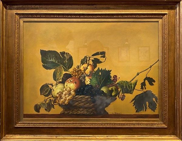 Anonimo, XX sec. - Cesta di frutta (da Caravaggio)