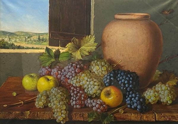 Anonimo, XX sec. - Still life with fruit