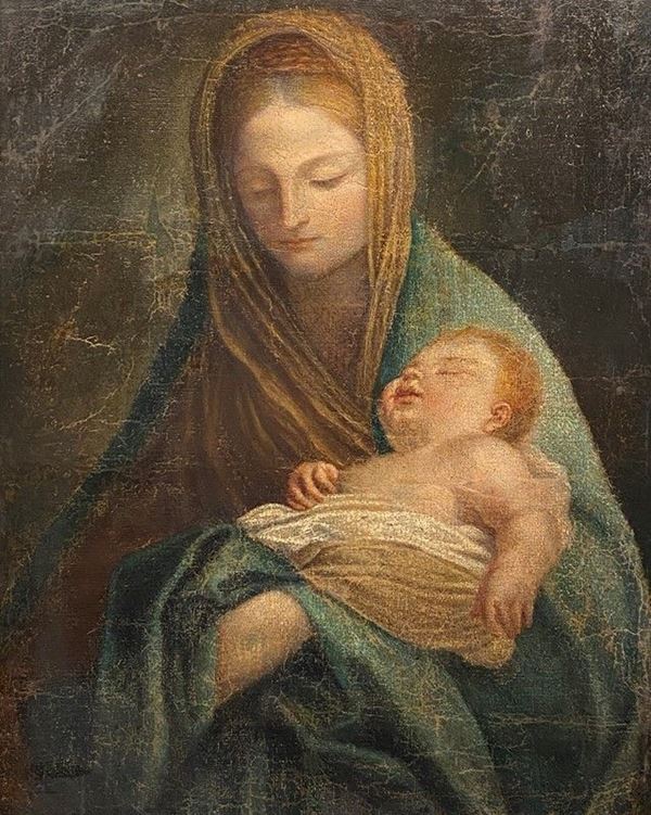 Scuola Emiliana, fine XVII sec. - Madonna with Child