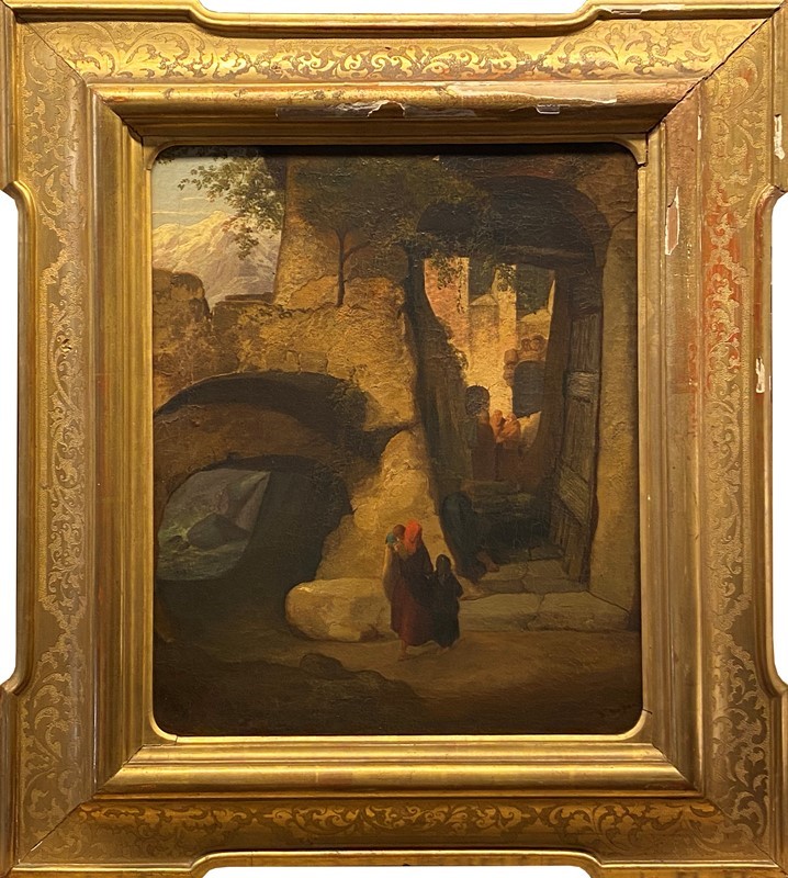 Salvatore Mazza - Cascina con Figure