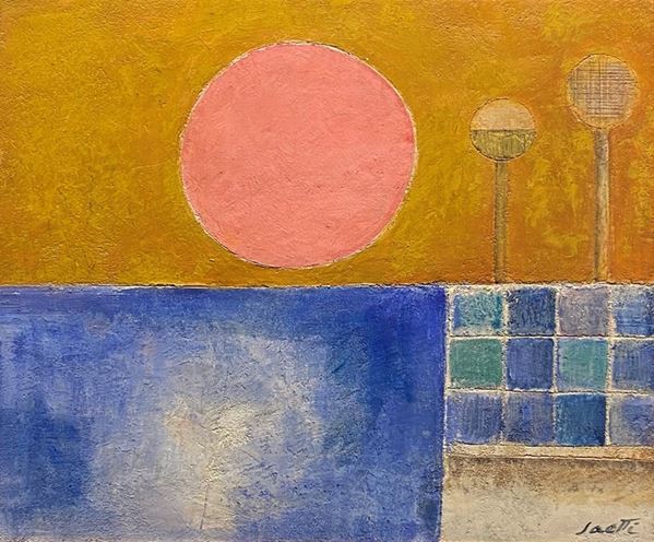 Bruno Saetti - Landscape with the sun