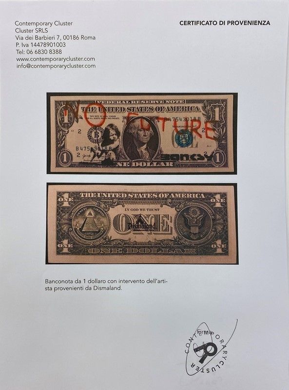 Banksy - Dismal Dollar (real Currency)