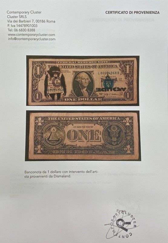 Banksy - Dismal Dollar (real Currency)