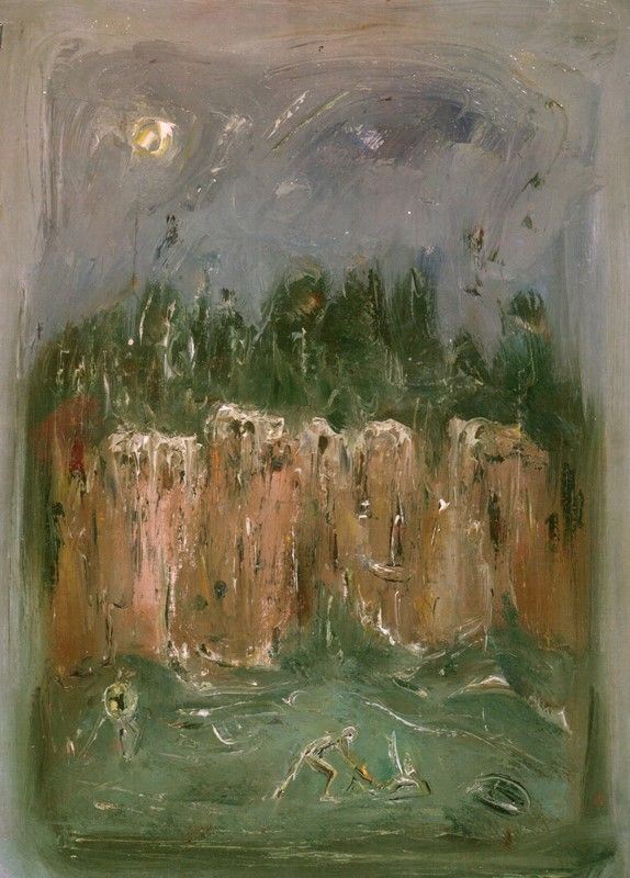 Giovanni Stradone : The arsonist  (1951)  - Oil on canvas board - Auction  modern and contemporary art - Galleria Pananti Casa d'Aste