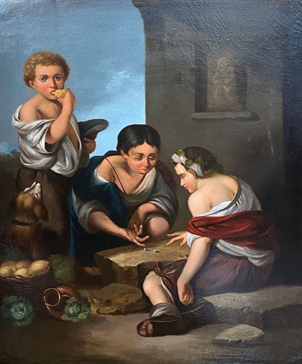Anonimo, XIX sec. - I giocatori di dadi (da Esteban Murillo)