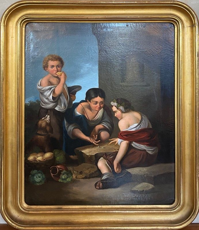 Anonimo, XIX Sec. - I Giocatori di Dadi (da Esteban Murillo)