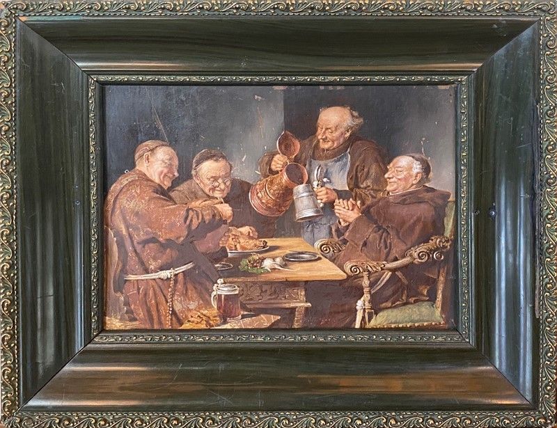 Eduard Theodor Ritter Von Grützner - Il Pranzo dei Frati