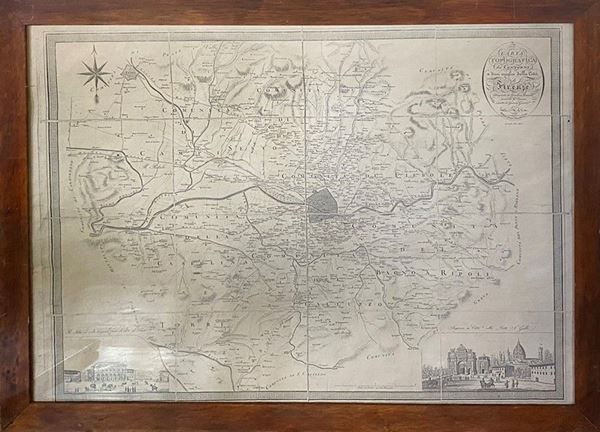 Carta topografica dei contorni a dieci miglia dalla città di Firenze