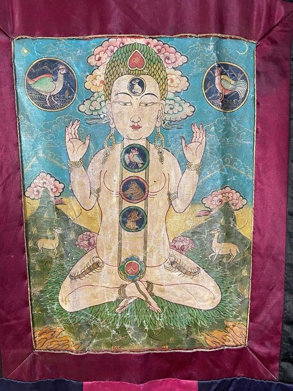 Coppia di Tanka Tibetani