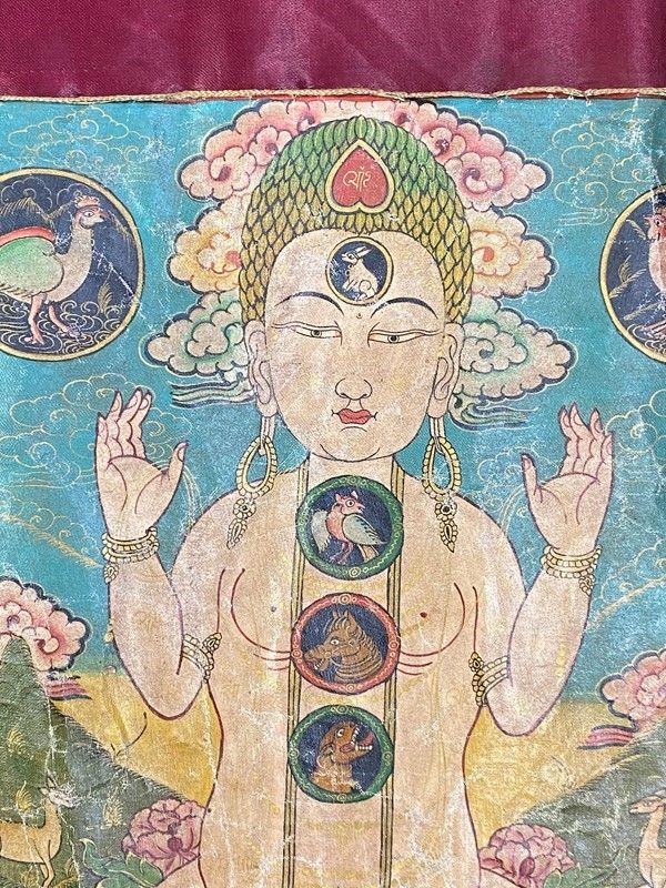 Coppia di Tanka Tibetani