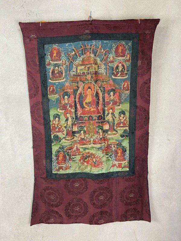 Coppia di Tanka Tibetani