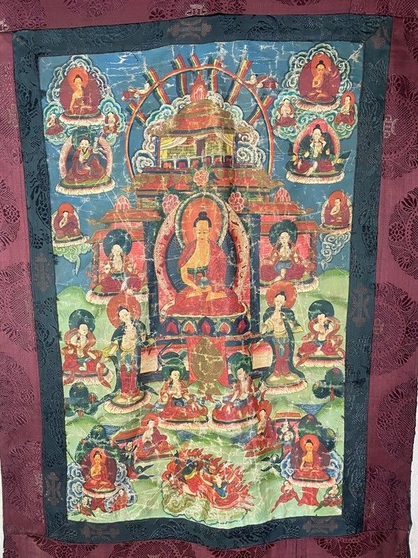 Coppia di Tanka Tibetani