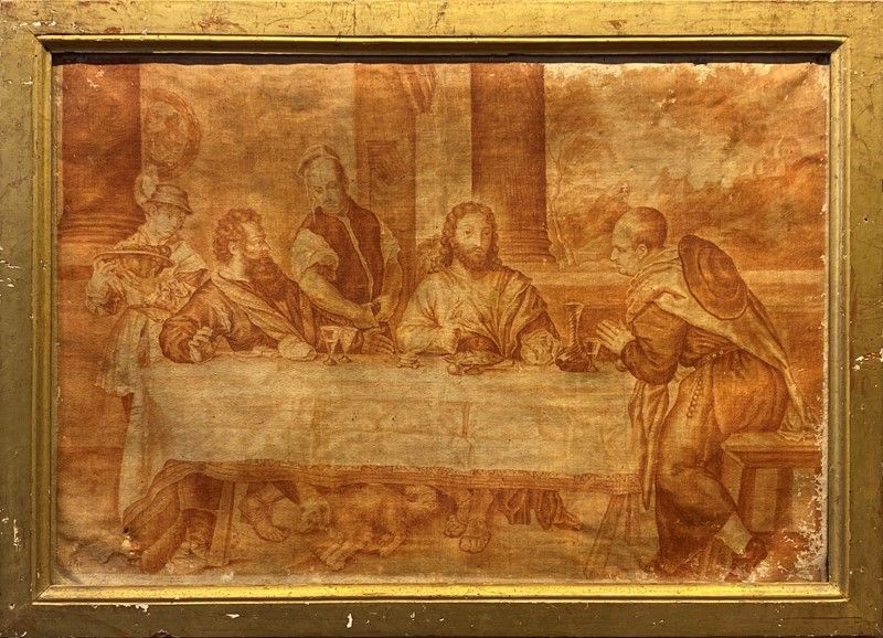 Scuola Italia Settentrionale, XVIII Sec. - Cena in Emmaus